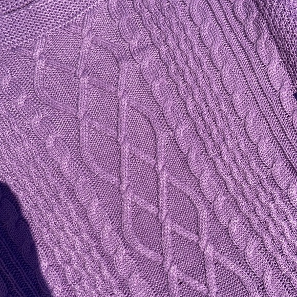 Purple Cable Knit Sweater - Picture 2 of 4